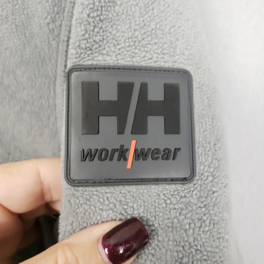Helly Hansen Size M Full Zip Fleece Workwear Jacket Light Gray‎ Gorpcore Outdoor